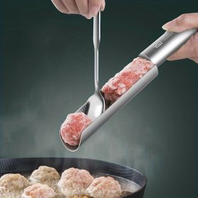 1pc Meatball Maker Stainless Steel Meatball Maker Plastic Meat Baller Spoon DIY Meatball Mold Plastic Meat Balls Fish Balls Beef Balls Processing