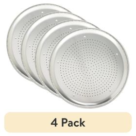 (4 pack) Nordic Ware Naturals 16" Aluminum Air Crisp Pizza Pan, Silver