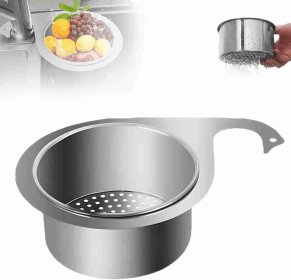 Stainless Steel Swan Sink Strainer Basket,Kitchen Sink Drain Filter,Sink Drain Strainer Basket,Swan Sink Strainer Basket