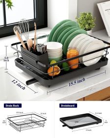 Dish Drying Rack for Kitchen Counter Stainless Steel