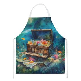 Treasure Chest Apron Cooking Kitchen Server Baking Crafts Gardening for Adult Women Men, Unisex, Large, Multicolor