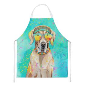 Weimaraner Hippie Dawg Apron Cooking Kitchen Server Baking Crafts Gardening for Adult Women Men, Unisex, Large, Multicolor