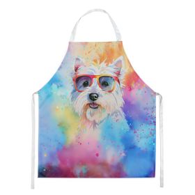 Westie Hippie Dawg Apron Cooking Kitchen Server Baking Crafts Gardening for Adult Women Men, Unisex, Large, Multicolor