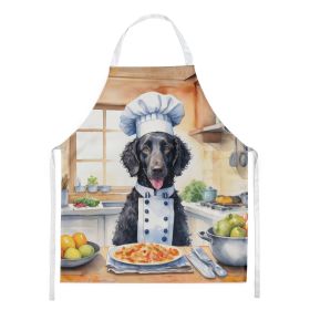 Curly-Coated Retriever The Chef Apron Cooking Kitchen Server Baking Crafts Gardening for Adult Women Men, Unisex, Large, Multicolor