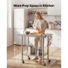 Stainless Steel Work Table, 24x36 inch Food Prep Table with Wheels and Backsplash, Commercial Kitchen Workstation with Adjustable Undershelf