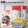 Popcorn Maker, 1440W Popcorn Popper Machine, 12 Oz Kettle Makes 80 Cups per Batch, Countertop Popcorn Maker with Tempered Glass