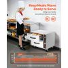 Commercial Electric Drawer Warmer, Two-Drawer Stainless Steel Food Warmer, Freestanding Standard Warming Drawer Cabinet