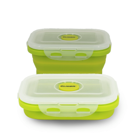GLIDER S20 Black Bento Premium Lunch Box & Food Storage Container (Color: Green, size: X-Large)