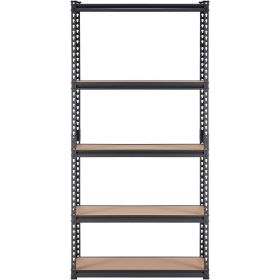 VEVOR Storage Shelving Unit, 5-Tier Adjustable, 2000 lbs Capacity, Heavy Duty Garage Shelves Metal Organizer Utility Rack, Black (Default: Default)